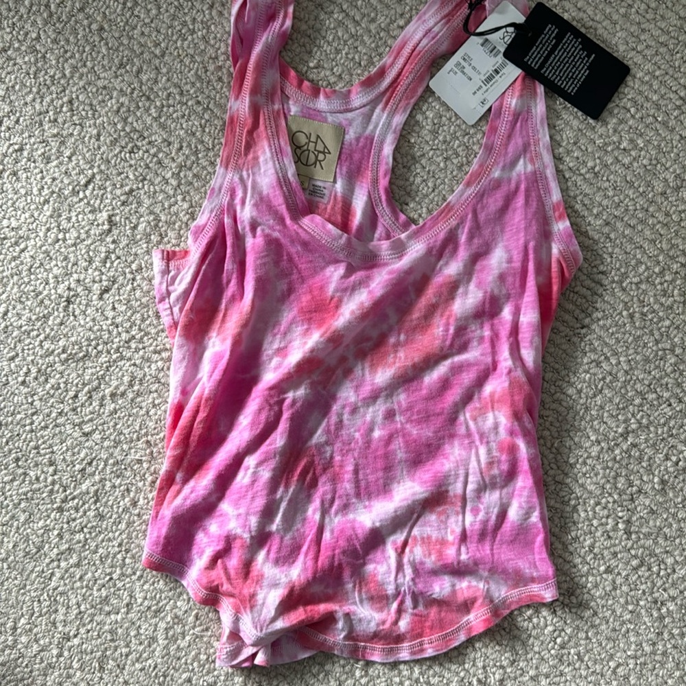Tank cotton tie dye pink